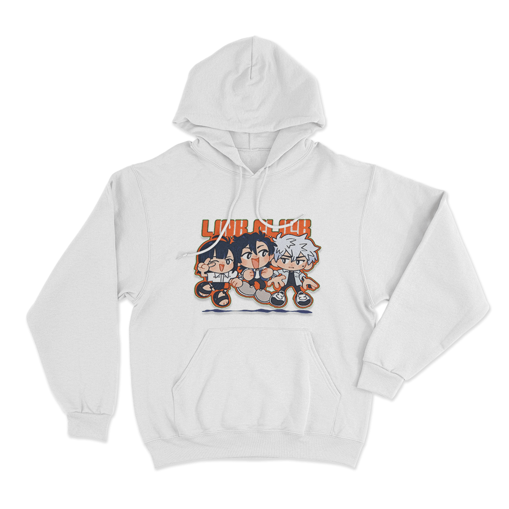 Link Click Chibi Crew Unisex Hoodie White Link Click Chibi Crew Unisex Hoodie White