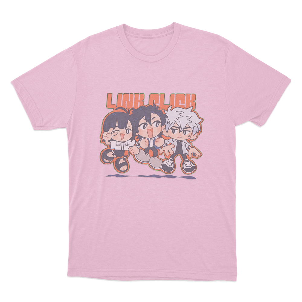 Link Click Chibi Crew Unisex T Shirt Pink Link Click Chibi Crew Unisex T Shirt Pink