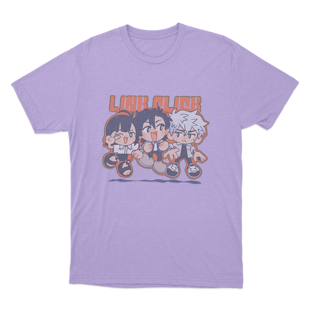 Link Click Chibi Crew Unisex T Shirt Purple Link Click Chibi Crew Unisex T Shirt Purple