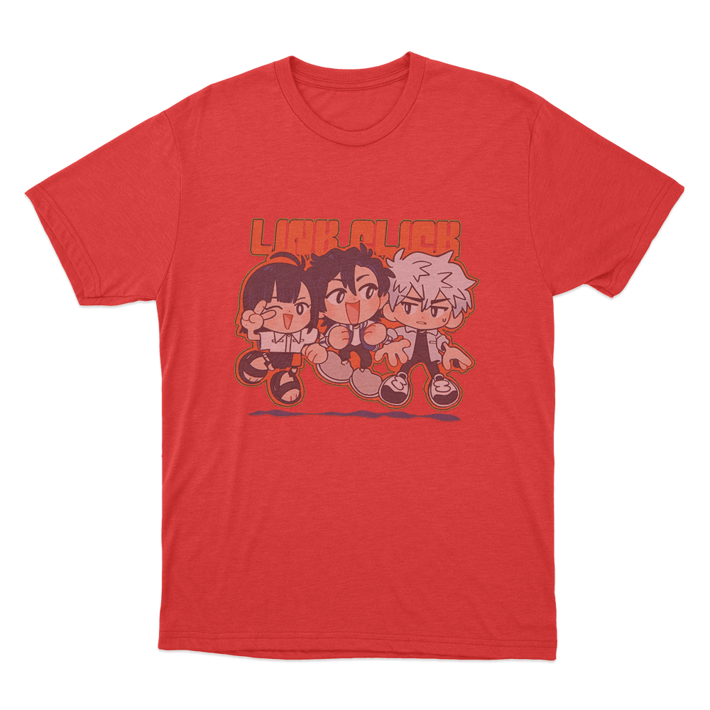 Link Click Chibi Crew Unisex T Shirt Red Link Click Chibi Crew Unisex T Shirt Red
