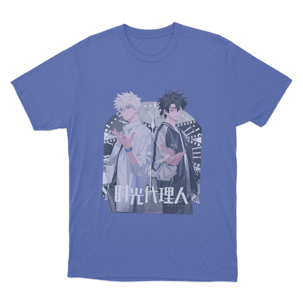 Link Click Duo Unisex T Shirt Blue Link Click Duo Unisex T Shirt Blue