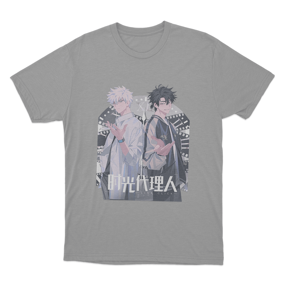 Link Click Duo Unisex T Shirt Grey Link Click Duo Unisex T Shirt Grey