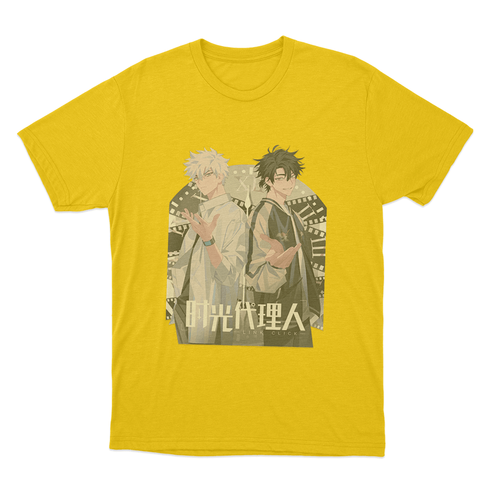 Link Click Duo Unisex T Shirt Yellow Link Click Duo Unisex T Shirt Yellow