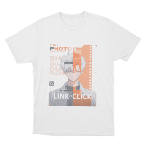Link Click Split Portrait Unisex T Shirt White