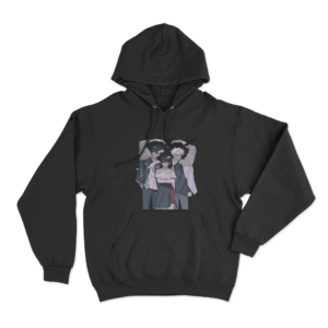 Link Click Trio Love Unisex Hoodie Black